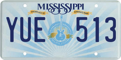 MS license plate YUE513