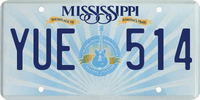 MS license plate YUE514