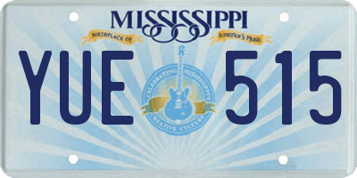 MS license plate YUE515