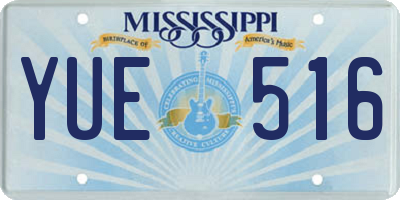 MS license plate YUE516