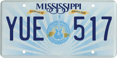 MS license plate YUE517