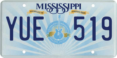 MS license plate YUE519