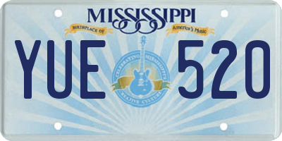 MS license plate YUE520