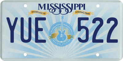 MS license plate YUE522