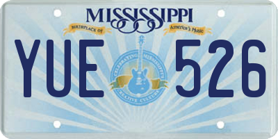 MS license plate YUE526