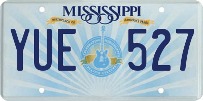 MS license plate YUE527