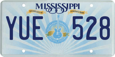 MS license plate YUE528