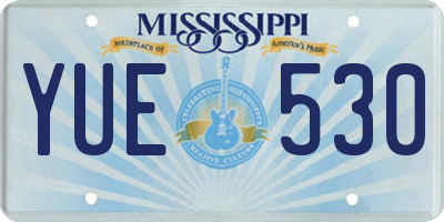 MS license plate YUE530