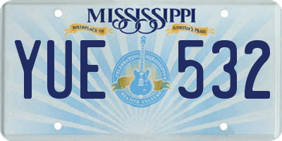 MS license plate YUE532