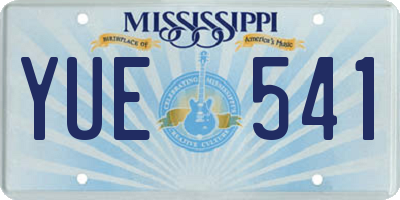 MS license plate YUE541