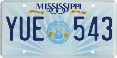 MS license plate YUE543