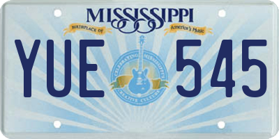 MS license plate YUE545
