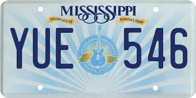 MS license plate YUE546