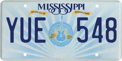 MS license plate YUE548