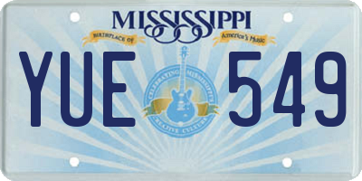 MS license plate YUE549