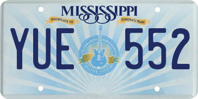 MS license plate YUE552