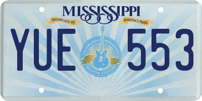 MS license plate YUE553