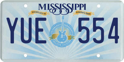 MS license plate YUE554
