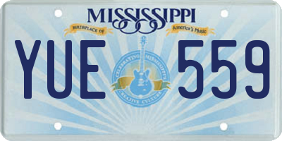 MS license plate YUE559