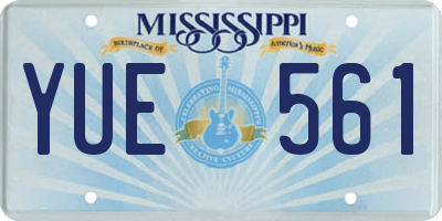 MS license plate YUE561