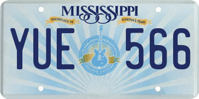 MS license plate YUE566