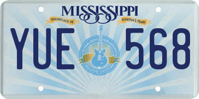 MS license plate YUE568