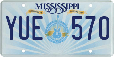 MS license plate YUE570