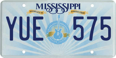 MS license plate YUE575