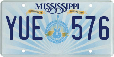 MS license plate YUE576