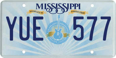 MS license plate YUE577