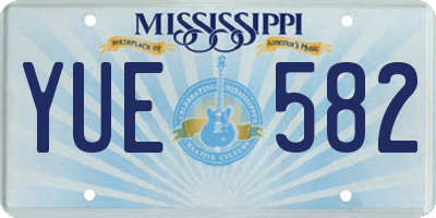 MS license plate YUE582