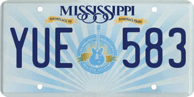 MS license plate YUE583