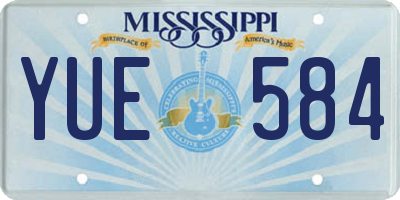 MS license plate YUE584