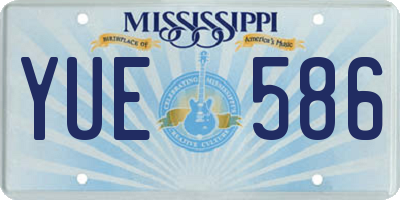 MS license plate YUE586