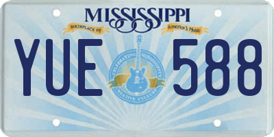 MS license plate YUE588