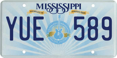MS license plate YUE589