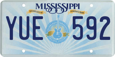 MS license plate YUE592