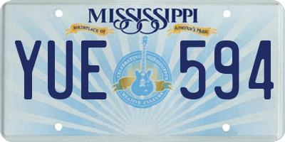 MS license plate YUE594