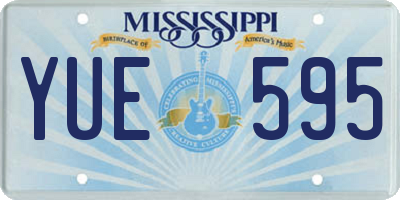 MS license plate YUE595