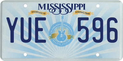 MS license plate YUE596