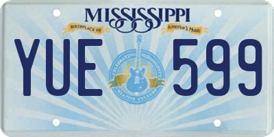 MS license plate YUE599
