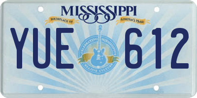 MS license plate YUE612