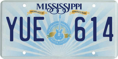 MS license plate YUE614