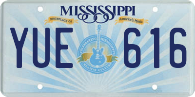 MS license plate YUE616