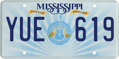 MS license plate YUE619