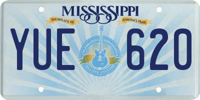 MS license plate YUE620