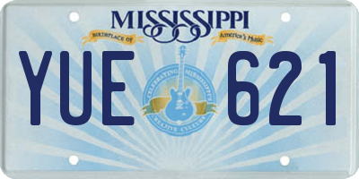 MS license plate YUE621