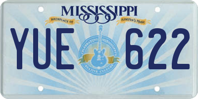 MS license plate YUE622