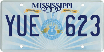 MS license plate YUE623