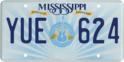 MS license plate YUE624